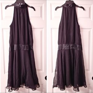 Banana Republic Size 6 Black Drop Waist Dress